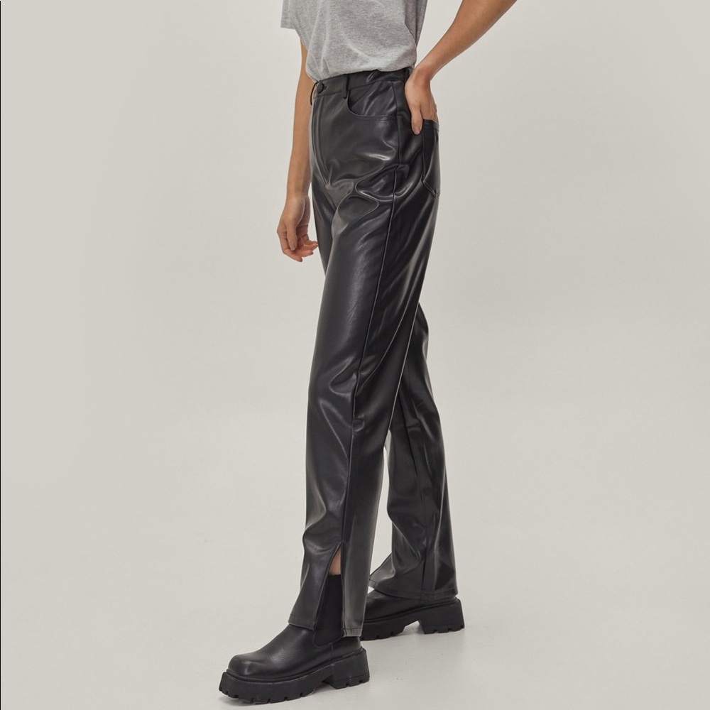 Nasty Gal Faux Leather Pants size 2